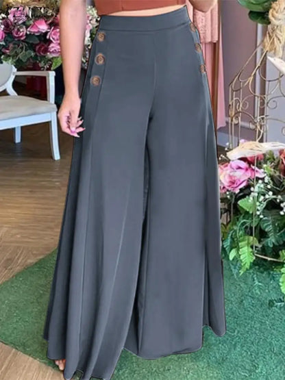 Rode Dames Pantalon Oversized Losse Zomerbroek