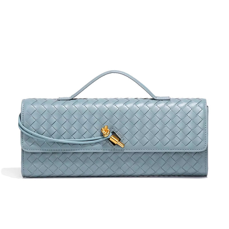 Vegan Leren Clutch Gevlochten Chique Design
