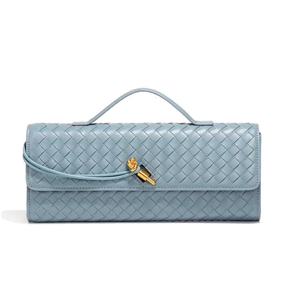 Vegan Leren Clutch Gevlochten Chique Design