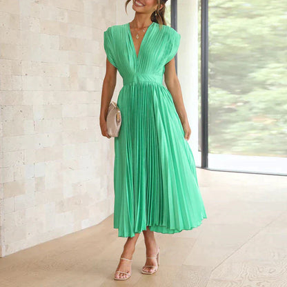 Elegante Plooirok voor Vrouw Jurk met Plooien