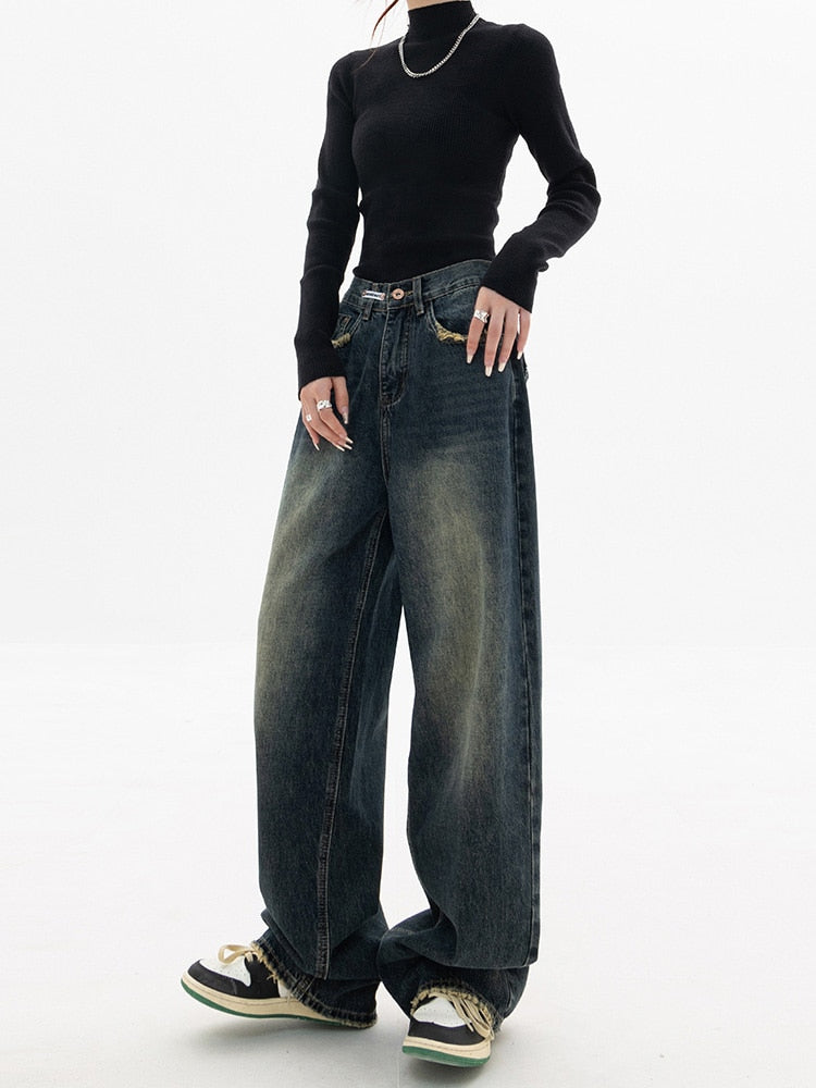 Dames Baggy Jeans Vintage Streetwear Y2K Stijl