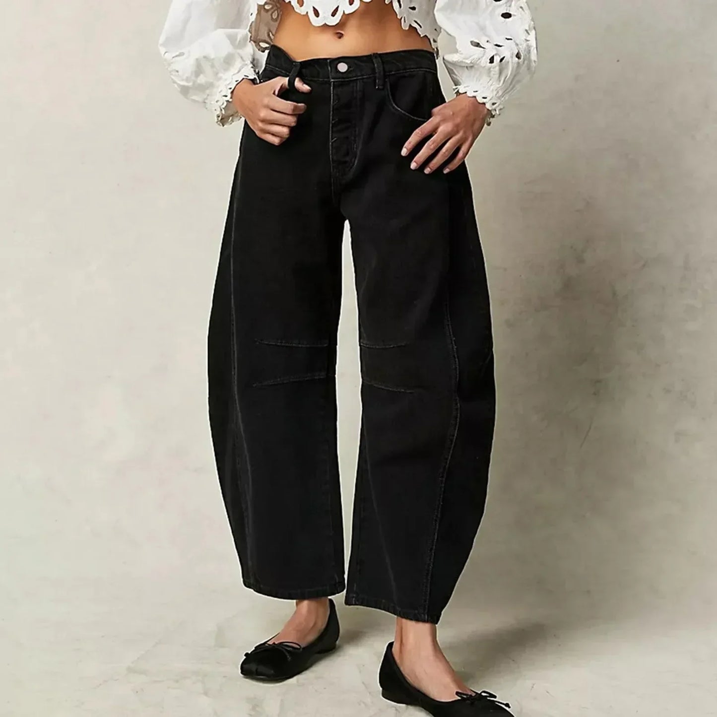 Dames Jeans Broek Losse Fit Baggy Stijl