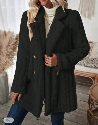 Lange Jas met Kraag en Mouwen Casual Stijl