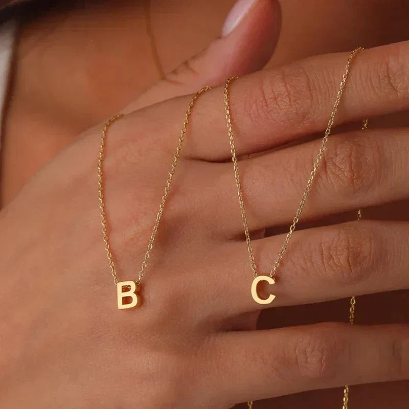 Minimalistische Initiaal Ketting met Letter Hanger RVS Verstelbaar Goud Zilver Dames Sieraad Elegante Ketting
