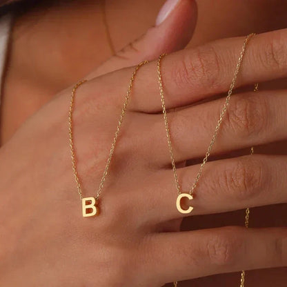 Minimalistische Initiaal Ketting met Letter Hanger RVS Verstelbaar Goud Zilver Dames Sieraad Elegante Ketting