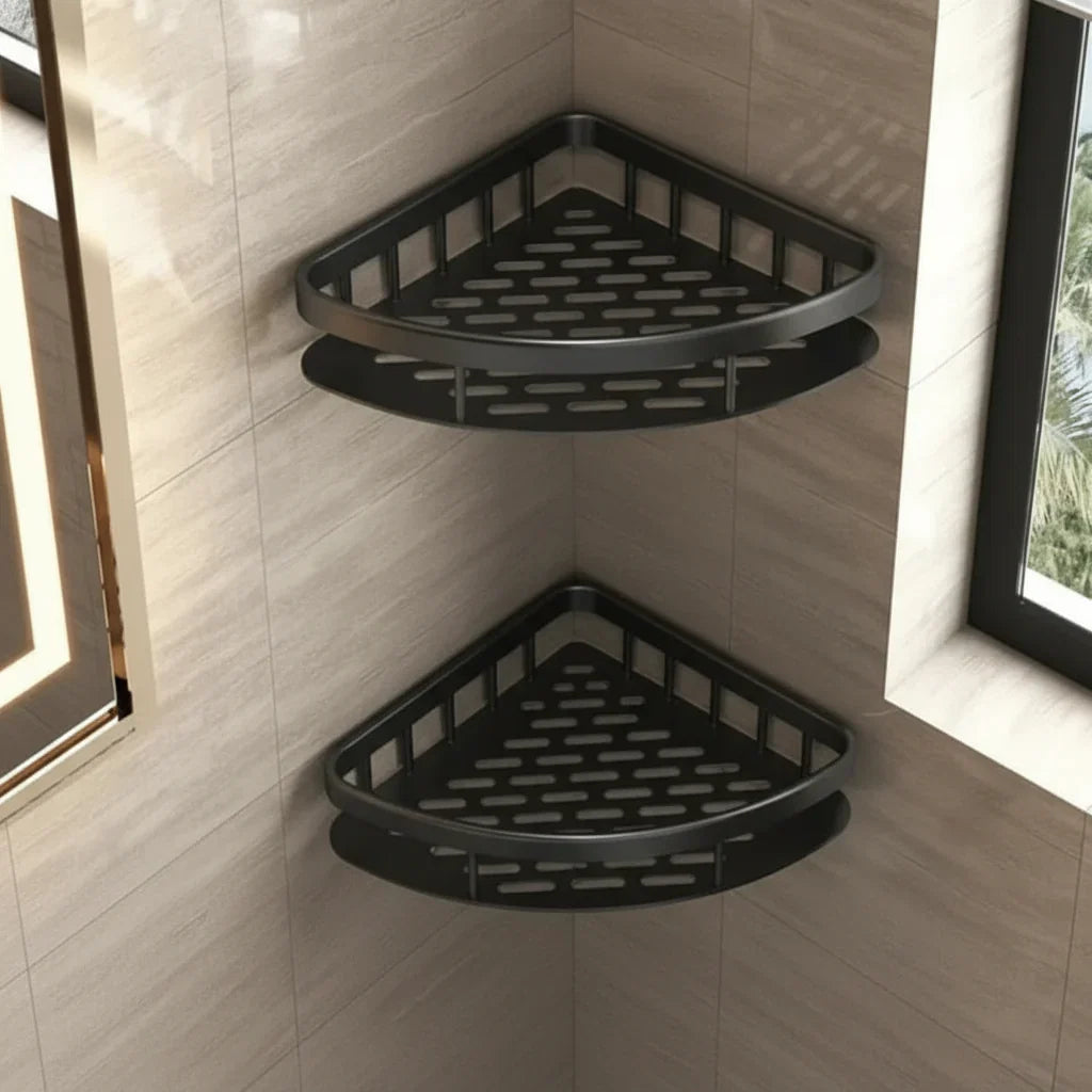 Badkamerplank Zelfklevend Boren ABS RVS Hoekplank Douche Scandinavisch Modern