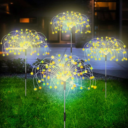 Zonnevuurwerk Tuinlamp 120 LED | Waterdicht IP65 | 8 Verlichtingsmodi
