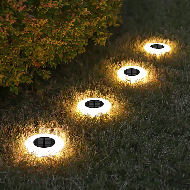 Solar Tuinverlichting 4-delig Set voor Paden en Borders Weervast LED Buitenlampen Automatisch Dag-Nacht Sensor Zwart