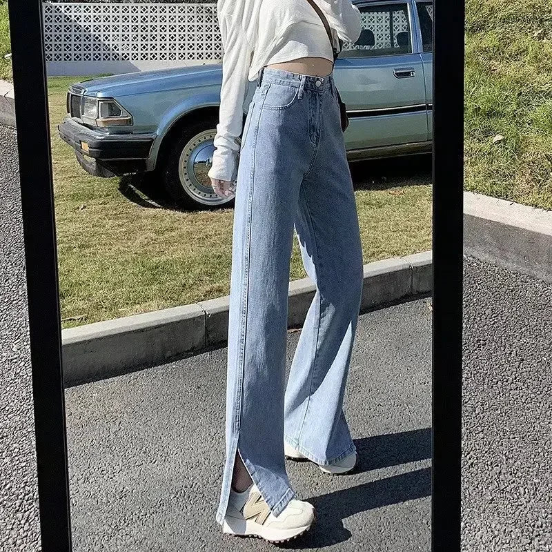 Hoge Taille Wijde Jeans voor Vrouw Zomer Stijl - StudioMarella