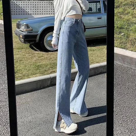 Hoge Taille Wijde Jeans voor Vrouw Zomer Stijl - StudioMarella