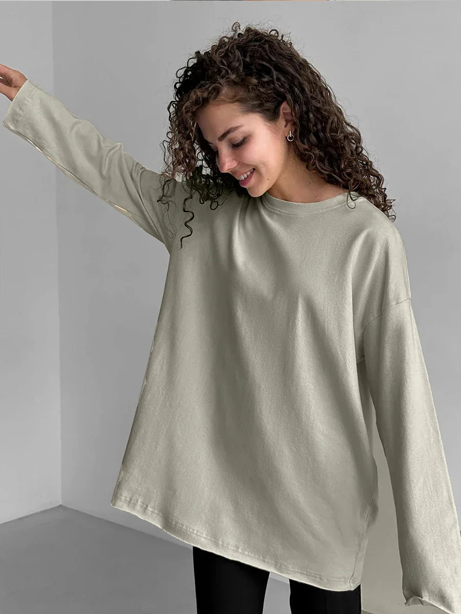 Oversized Trui Basic Lange Mouw
