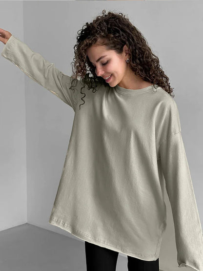 Oversized Trui Basic Lange Mouw