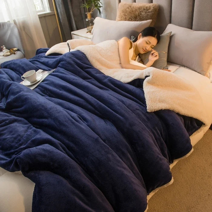 Wollen Plaid Deken | Warm & Zacht | Dubbelzijdig | Voor Bed, Bank & Winter