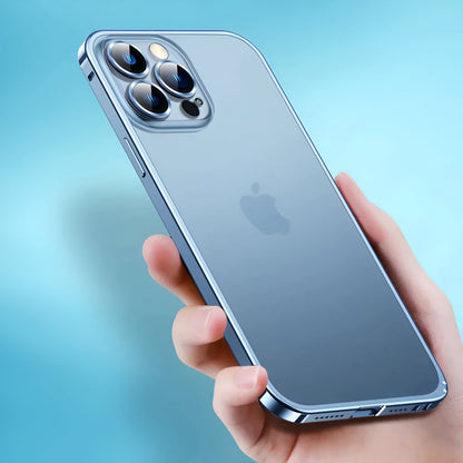 Aluminium Telefoonhoesje Met Polycarbonaatrug en Klickvergrendeling Voor iPhone