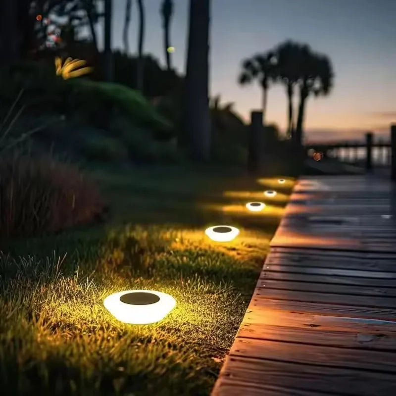Solar Tuinverlichting 4-delig Set voor Paden en Borders Weervast LED Buitenlampen Automatisch Dag-Nacht Sensor Zwart