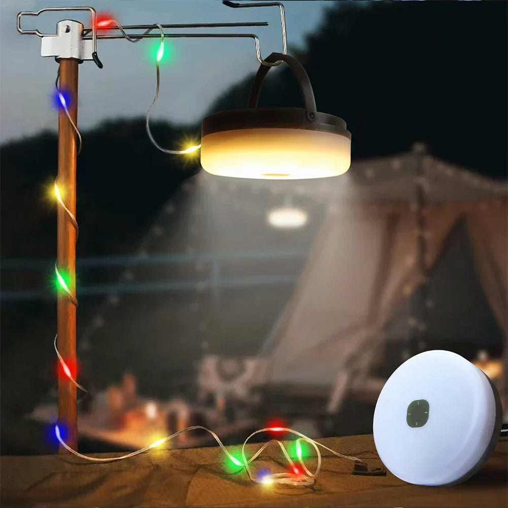 Draagbare Campinglamp met Zonne-energie en Powerbank – Waterdicht LED-Lampje met Lichtslinger voor Outdoor & Camping