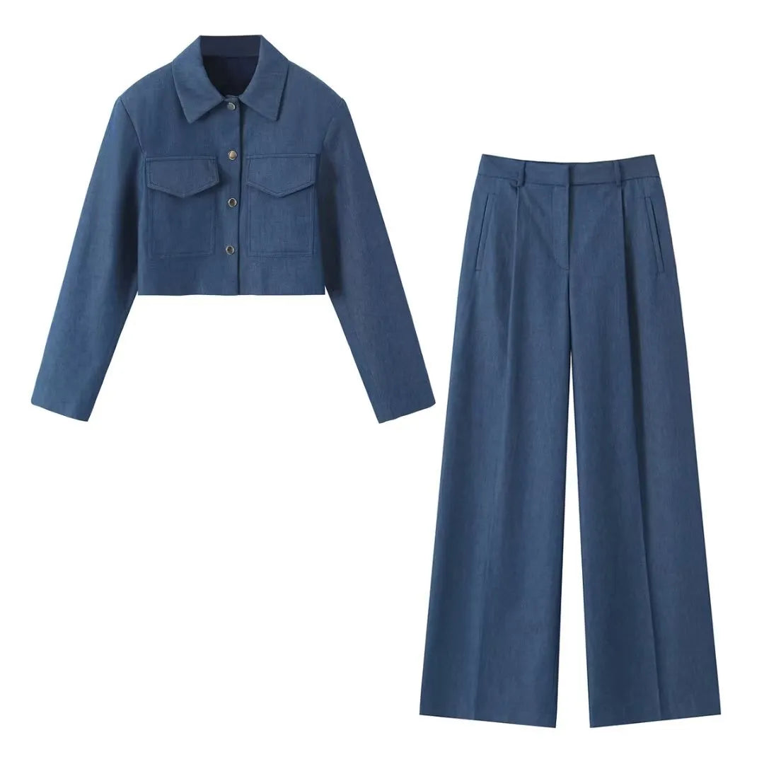 Streetwear Jas en Broek Set voor Mannen Stijlvol