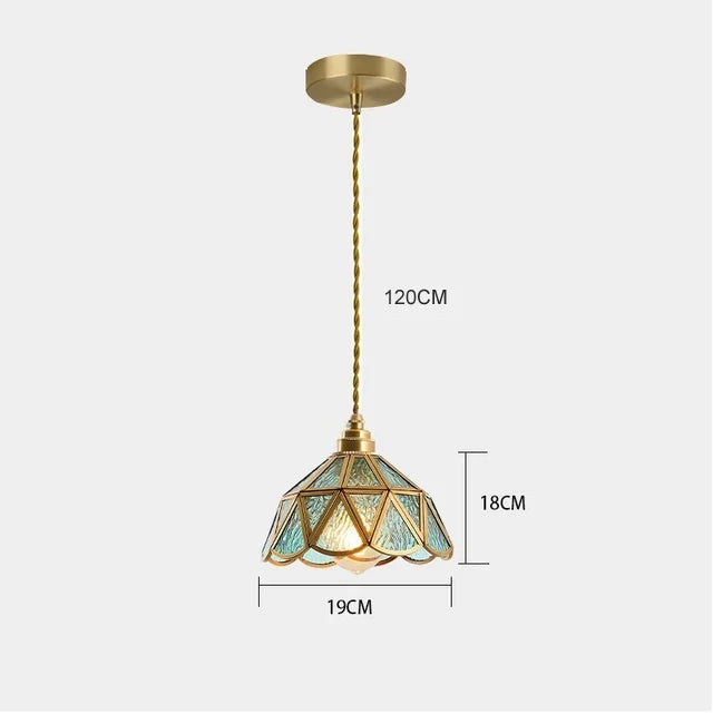 Hanglamp Tiffany Gebrandschilderd Glas Koper E27 Woonkamer Eetkamer Slaapkamer Vintage Retro Pendel Lamp Sfeerverlichting Keuken Gang