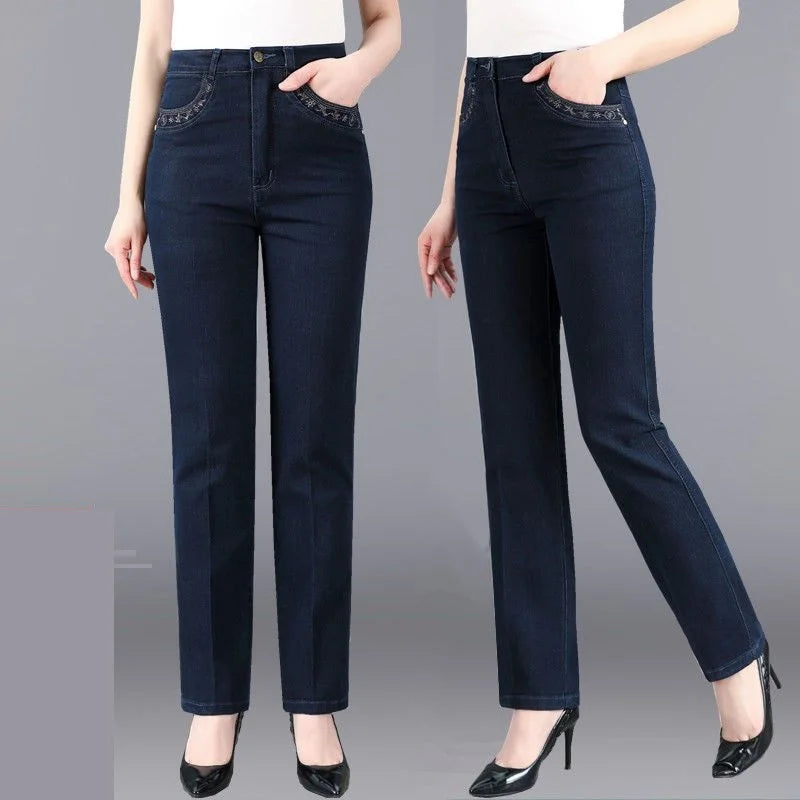 Casual Denim Broek Voor Vrouw Comfortabele Stijl