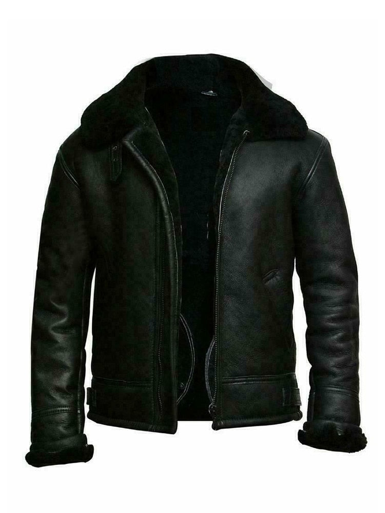 Leren Aviator Jas Heren Stijlvol en Duurzaam