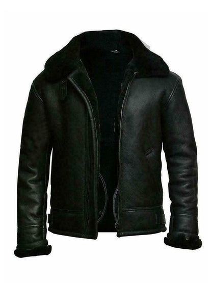 Leren Aviator Jas Heren Stijlvol en Duurzaam