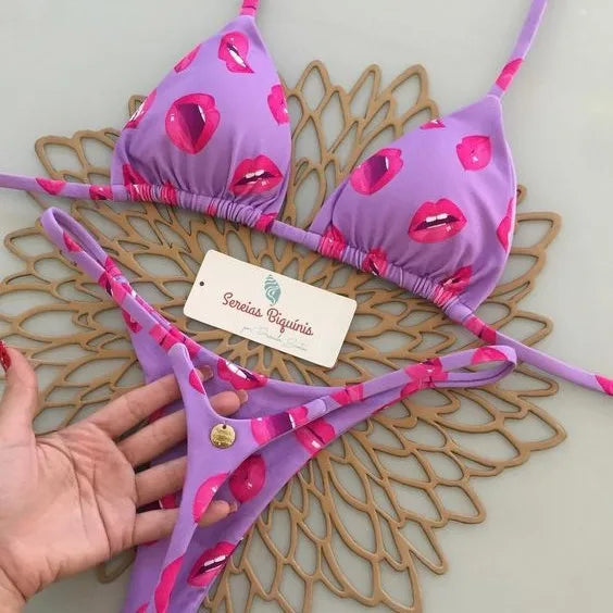 String Bikini Set van Zijde voor Vrouw