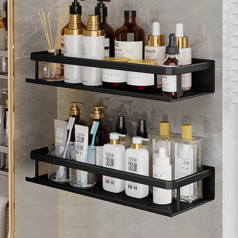 Doucherek Aluminium Zwart 30 50 60cm Wandrek Badkamer Douche Opbergplank Shampoo Rek Ruimtebesparend