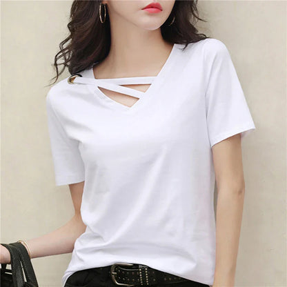 Luxe V-Hals T-Shirt Casual Mannen Kleding