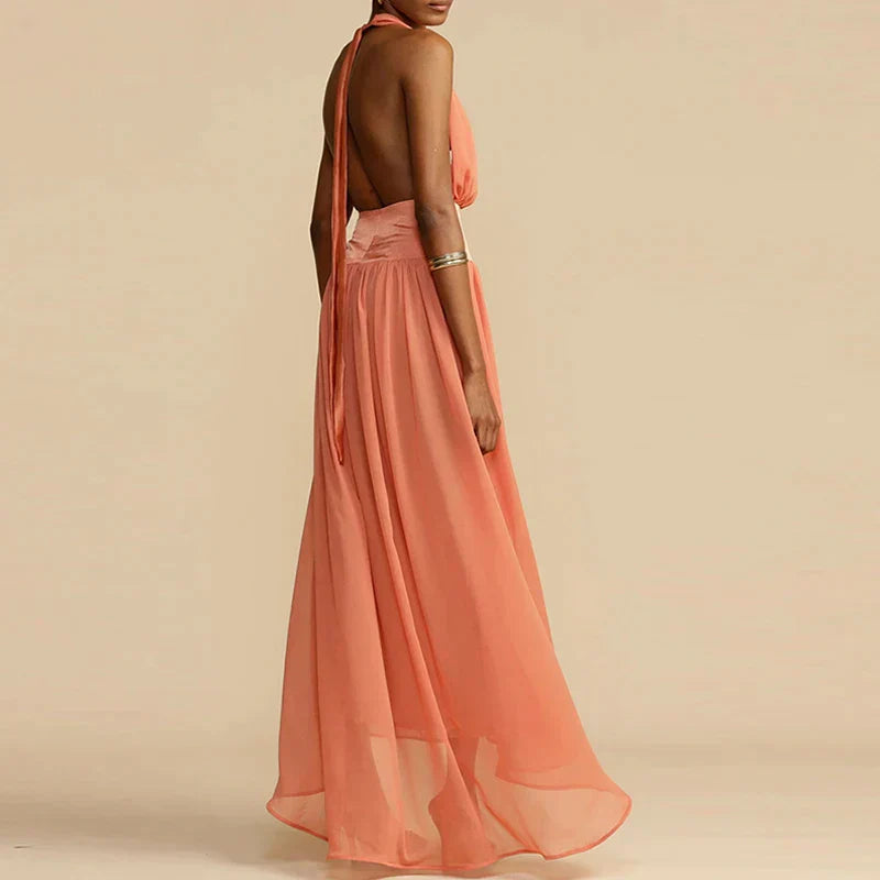 Maxi Zomerjurk V Hals Diepe Neckline Jurk voor Vrouw