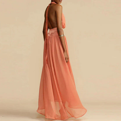 Maxi Zomerjurk V Hals Diepe Neckline Jurk voor Vrouw