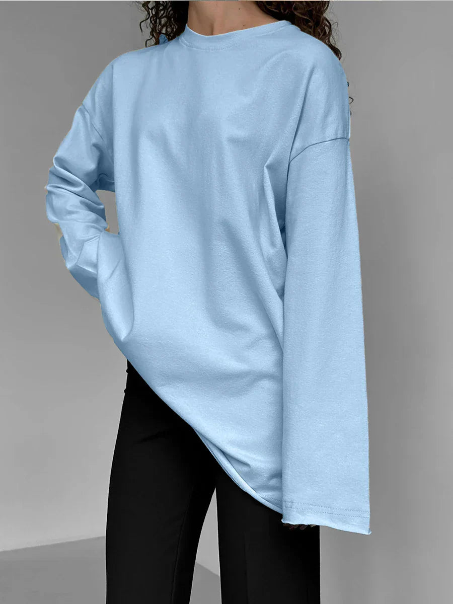 Oversized Trui Basic Lange Mouw