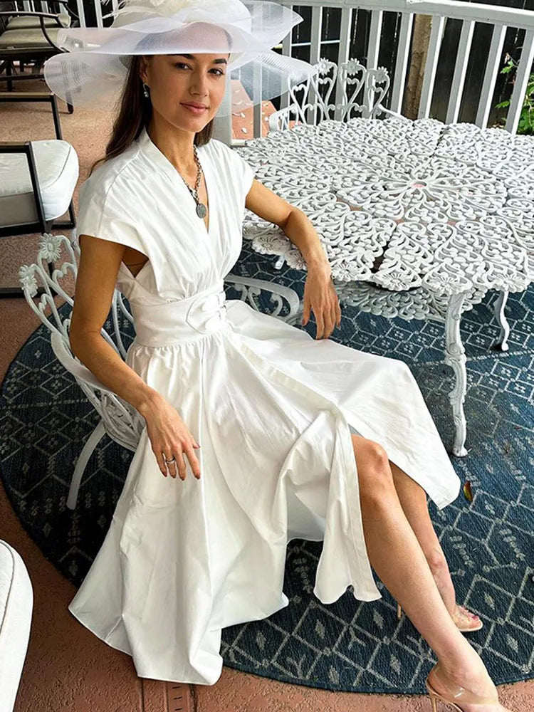Witte Partyjurk Elegant Kort jurkje Feestjurk