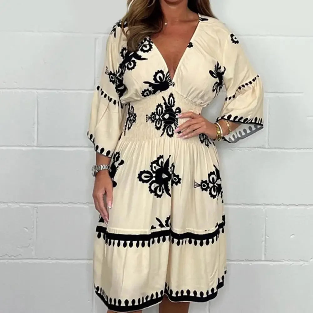 Midi Jurk Luxe Stijlvolle Jurk voor Vrouw