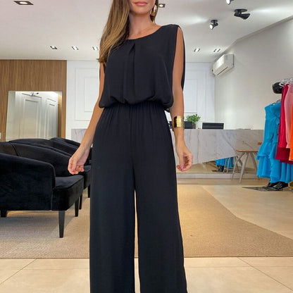 Zwarte Avondjumpsuit Elegante Kleding voor Vrouw