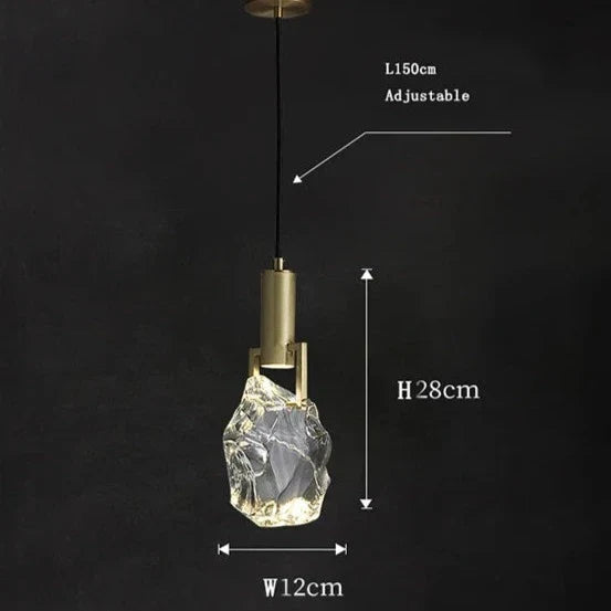 Kristallen Hanglamp met Verstelbare Kabel en LED-Verlichting voor Woonkamer en Eetkamer