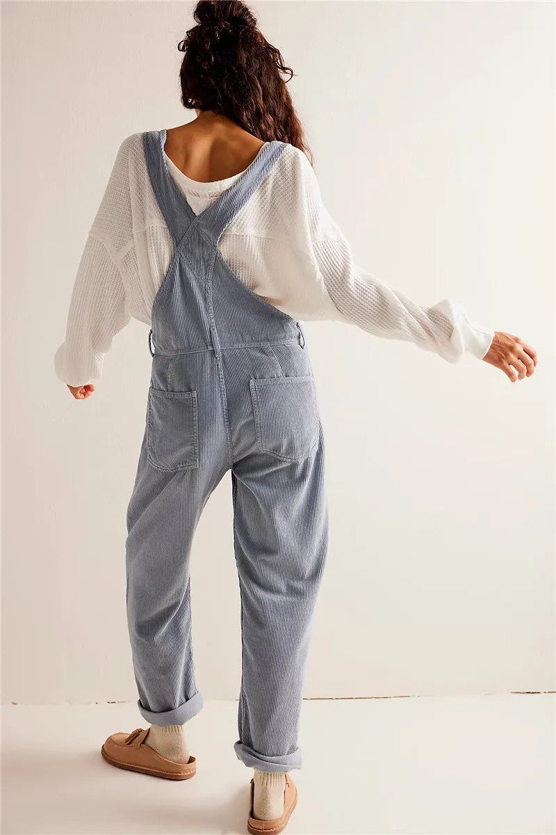 Dames Overall Corduroy Retro Stijl