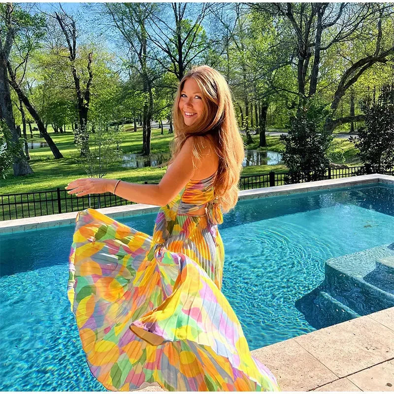 Zomerjurk Vrouw Veelkleurig Bloemenprint
