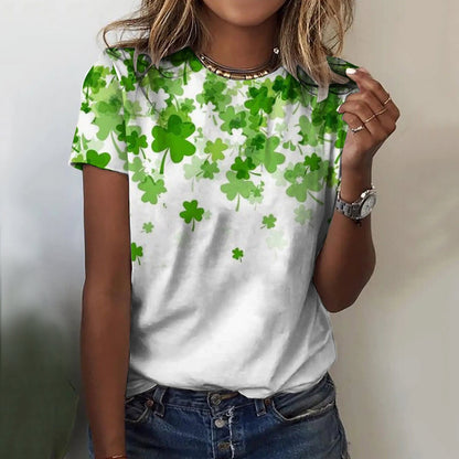 Klaver T-shirt Glimlach Geluk Design