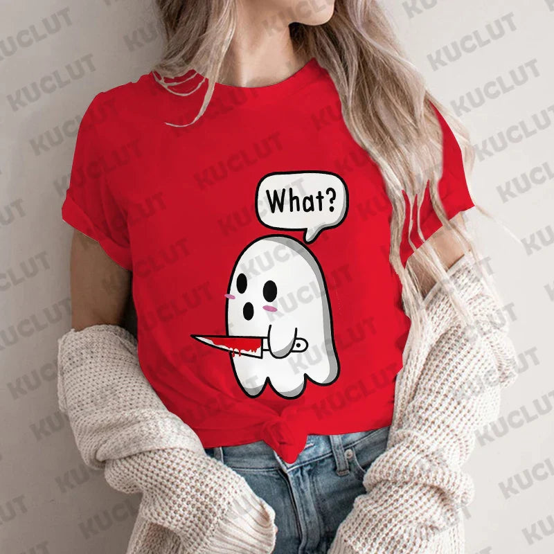 Grappige Spook T-Shirt Spookprint voor Mannen en Vrouwen