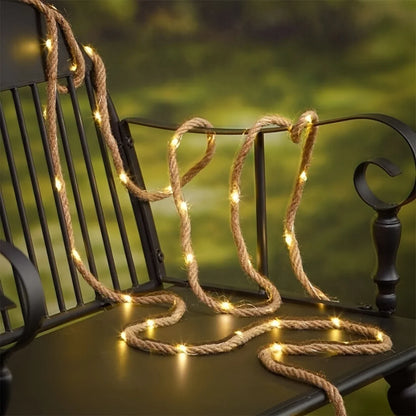 Solar Henneptouw Tuinverlichting 5 Meter met Warm LED-licht
