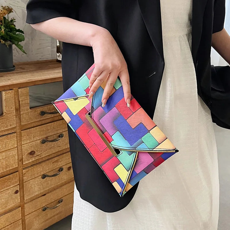 Regenboog Clutch Tasje Kleurrijk Design