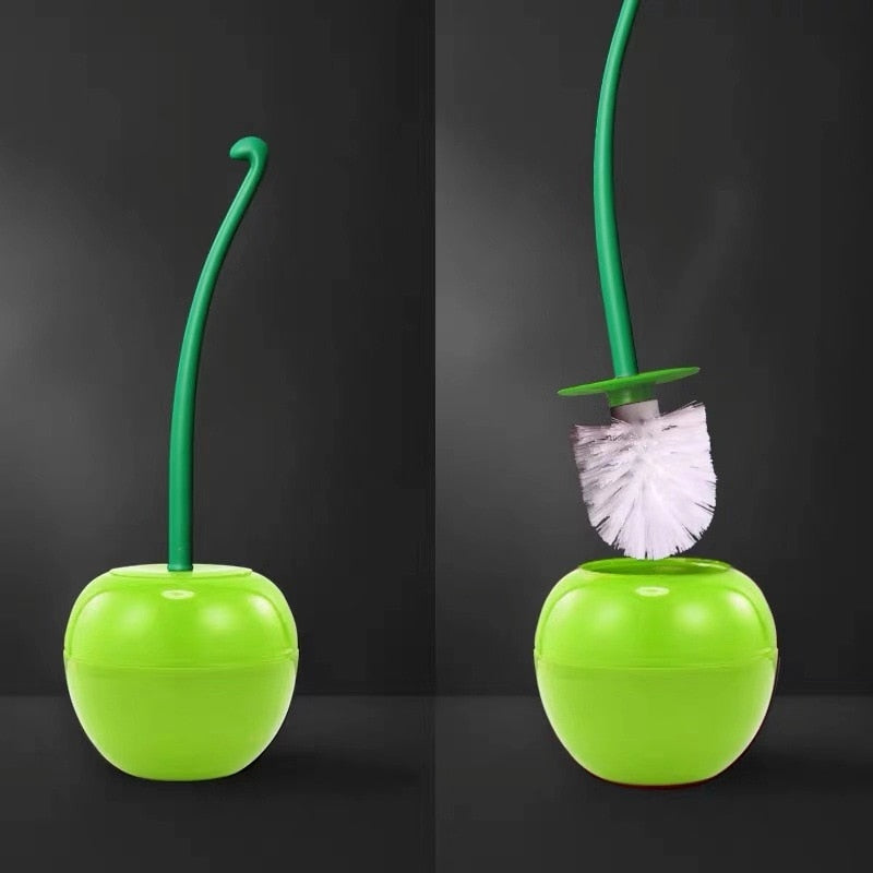 Design Toiletborstel met Houder in Kersenvorm – Moderne Badkameraccessoire