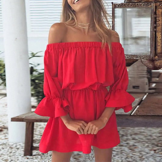 Boho Jurk Zomerse Zonnebloemprint Vrouwelijk - StudioMarella