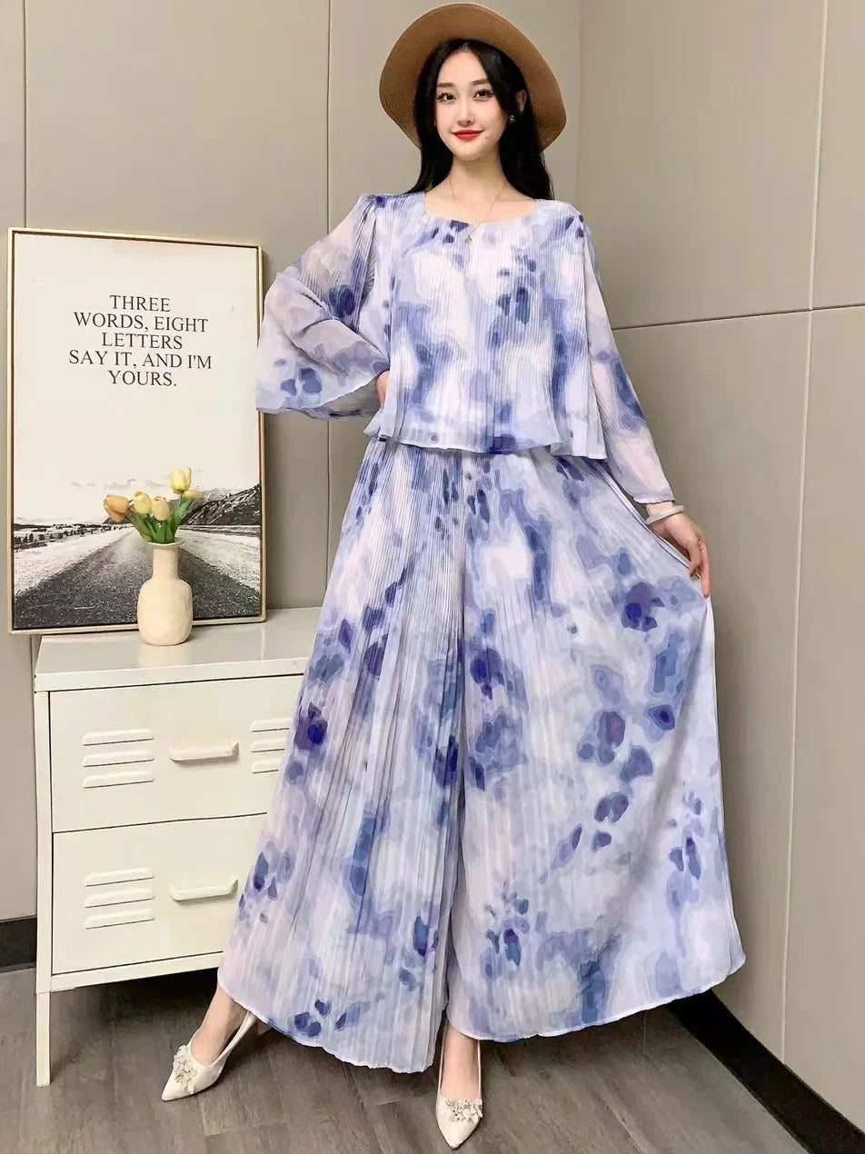 Kleurrijke Tie Dye Set Zomer Jurk Broek