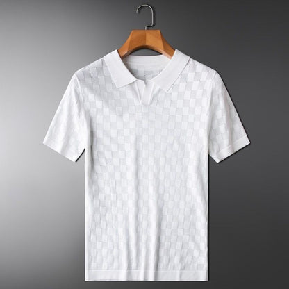 Gebreide Polo Shirt Heren Klassiek Comfortabel