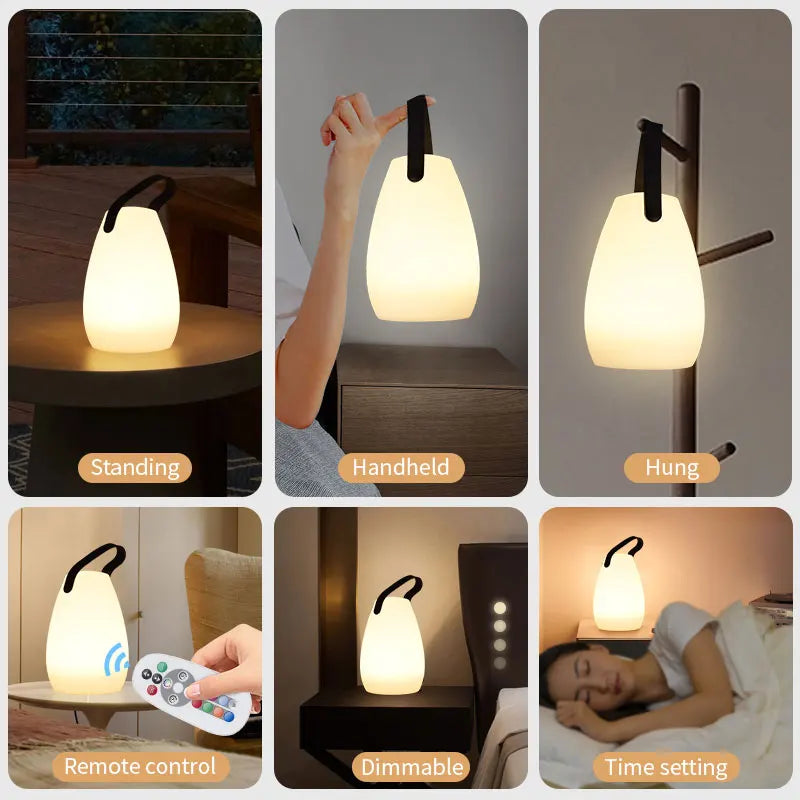 Draadloze Outdoor LED Lamp met Afstandsbediening en Timer - Waterdicht Sfeerverlichting met 8 Kleuren voor Terras en Tuin