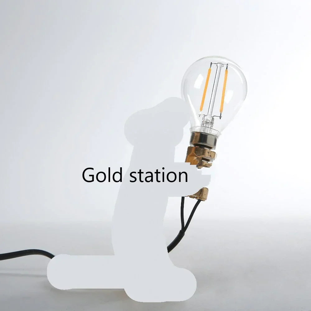 Decoratieve Muizenlamp Hars LED Verlichting Zittend of Liggend Wit Goud Zwart Tafel- en Nachtkastlamp voor Woonkamer Slaapkamer Kinderkamer