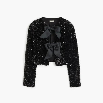 Glitter Jasje Kort Modieus voor Vrouw