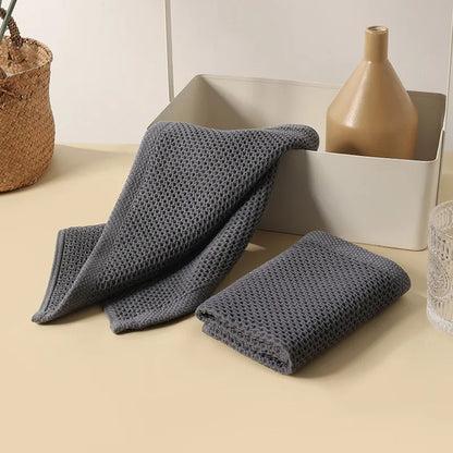 Handdoeken Set 6 Stuks Katoen Honingraat Neutrale Kleuren Keuken Badkamer Theedoeken Absorberend Droogdoek Set