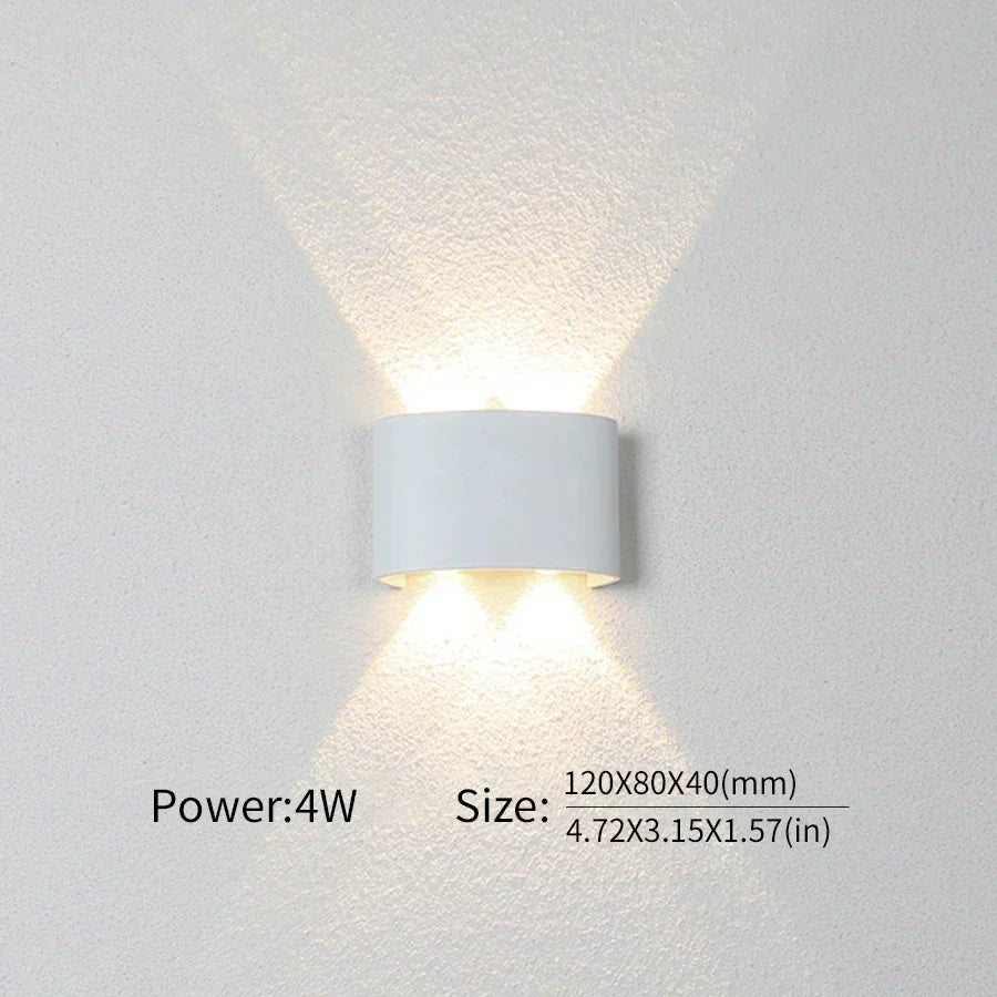 Minimalistische LED-wandlamp voor binnen of buiten - Aluminium - Zwart of Wit - 2W tot 10W